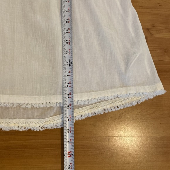 Fat Face Beachwear 100% Cotton Boho Popover Peasant Gauze White Top‎ -Size 10 - Picture 13 of 16